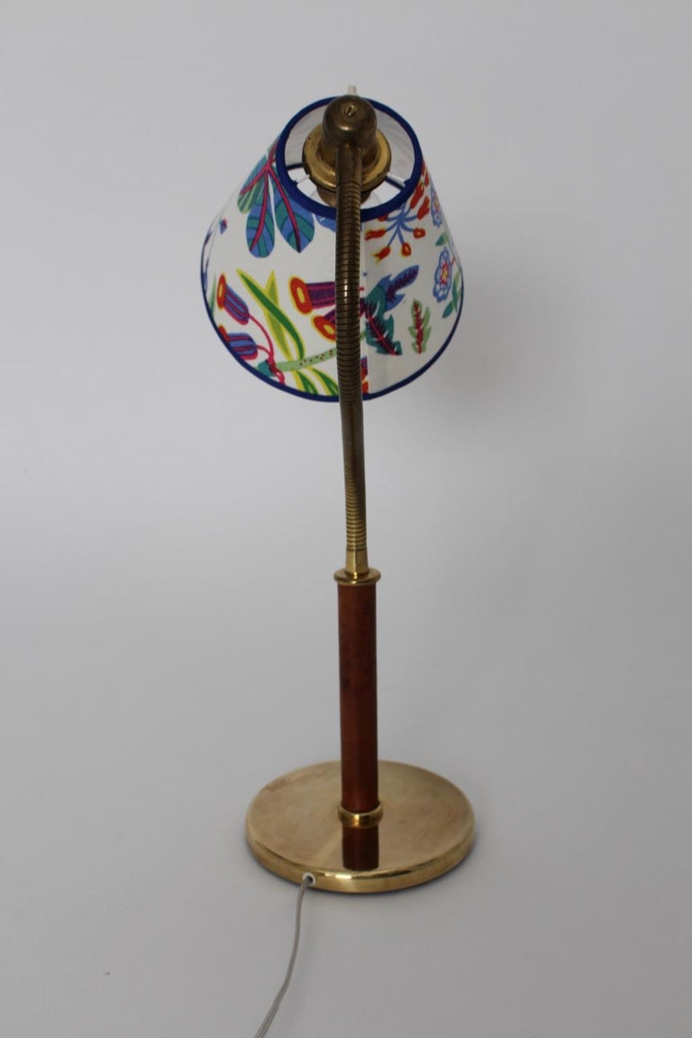 Josef Frank Art Deco Vintage Brass Table Lamp for J. T. Kalmar Vienna