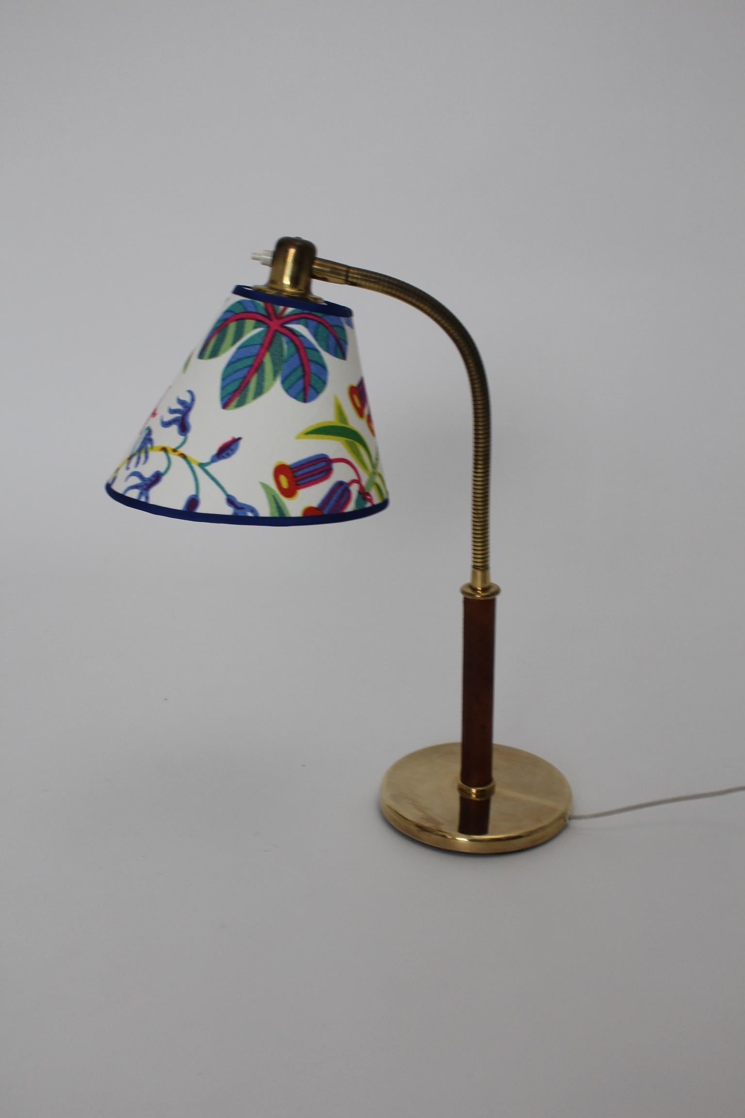 Iron Josef Frank Art Deco Vintage Brass Table Lamp for J. T. Kalmar Vienna circa 1934 For Sale
