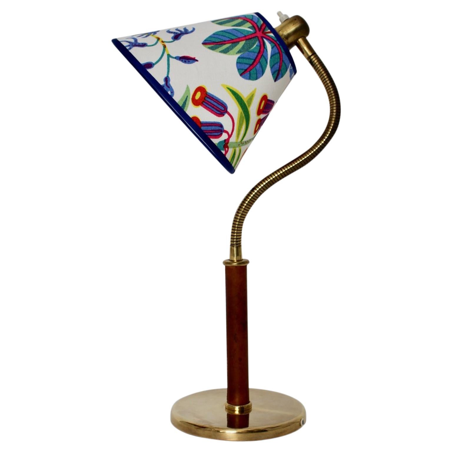 Josef Frank Art Deco Vintage Brass Table Lamp for J. T. Kalmar Vienna circa 1934 For Sale