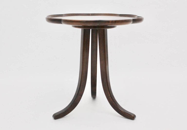 Josef Frank Art Deco Tri Legged Side Table Vienna, circa 1925 For Sale