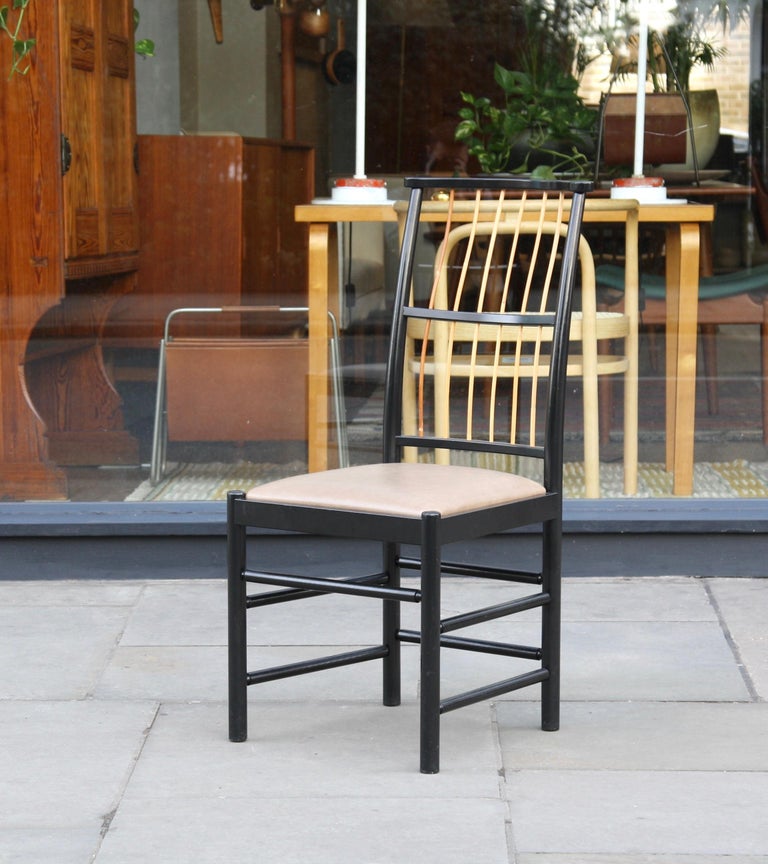 Josef Frank Black Lacquered Birch 2025 Spindle Back Chair Designed in