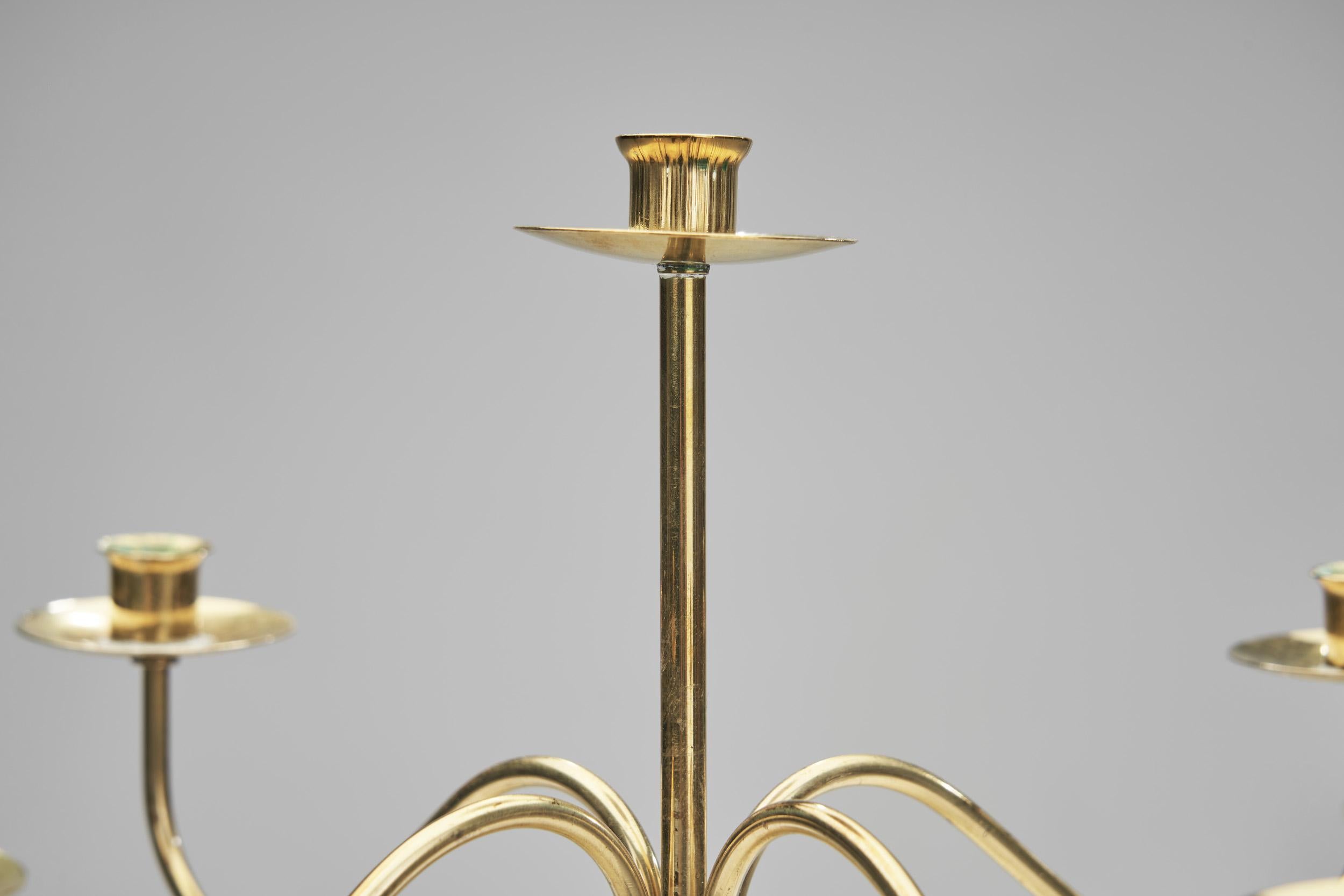 Josef Frank Brass Adjustable Candelabra for Svenskt Tenn, Sweden 1950s For Sale 5