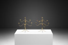 Josef Frank Brass Adjustable Candelabra for Svenskt Tenn, Sweden 1950s
