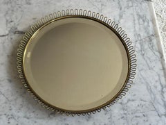 Josef Frank Brass Mirror with Ball Feet for Svenskt Tenn, 1950s