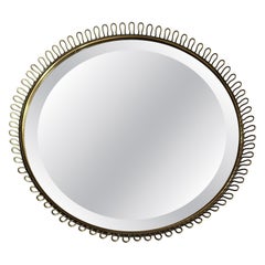 Josef Frank Brass Mirror with Ball Feet for Svenskt Tenn, 1950s