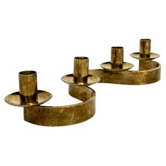 Josef Frank Candelabro Latón Lazo Slingan Svenskt Tenn Años 50