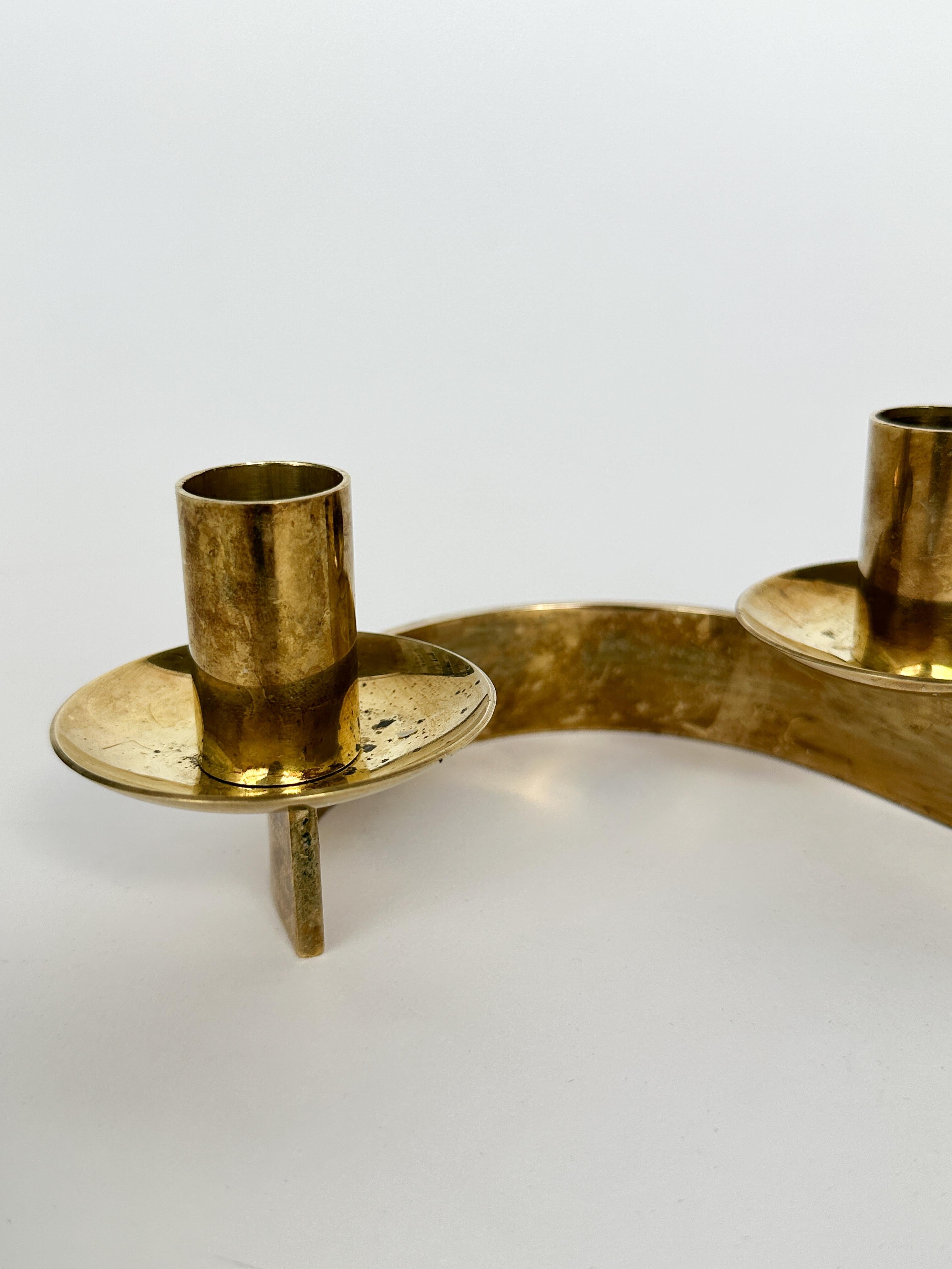 Josef Frank Candelabro Latón Lazo Slingan Svenskt Tenn Años 50 mediados del siglo XX en venta
