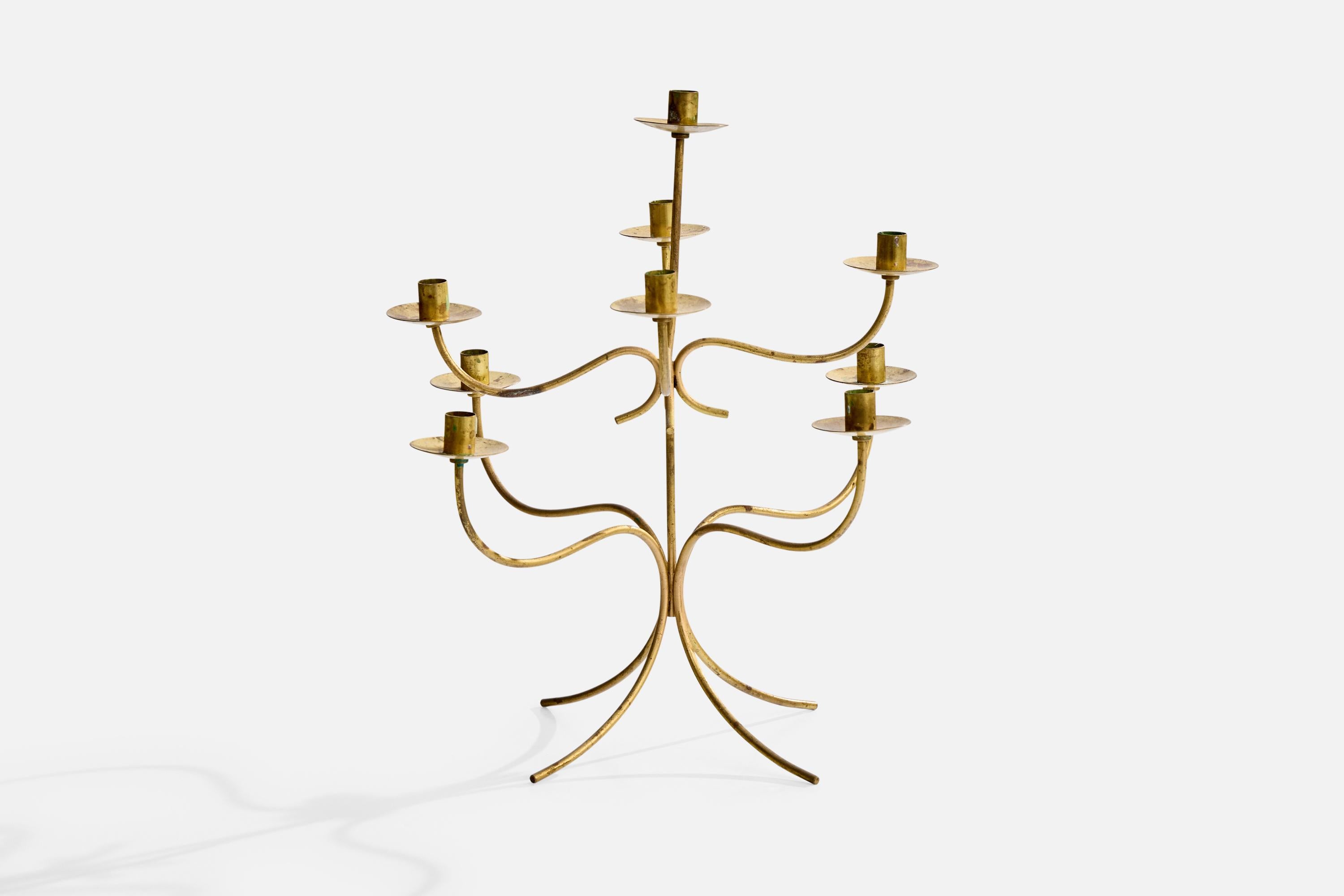 Mid-Century Modern Josef Frank, chandelier, laiton, Svenskt Tenn, Suède, années 1950 en vente