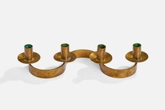 Josef Frank, Candelabra, Brass, Sweden, 1940s