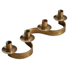 Josef Frank, Candelabra, Brass, Sweden, 1940s