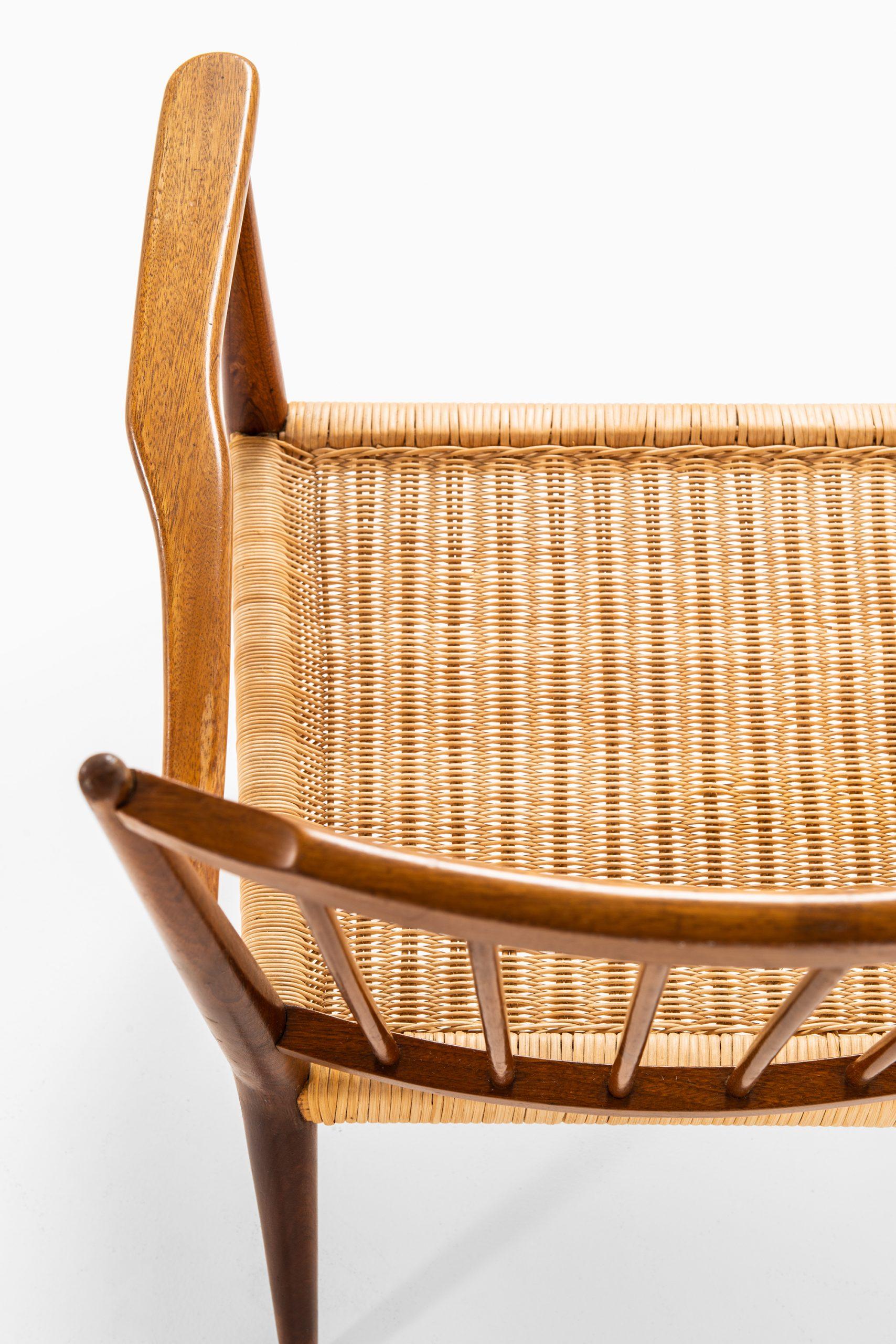 Mid-20th Century Josef Frank Easy Chair Model 508 Produced by Svenskt Tenn in Sweden For Sale