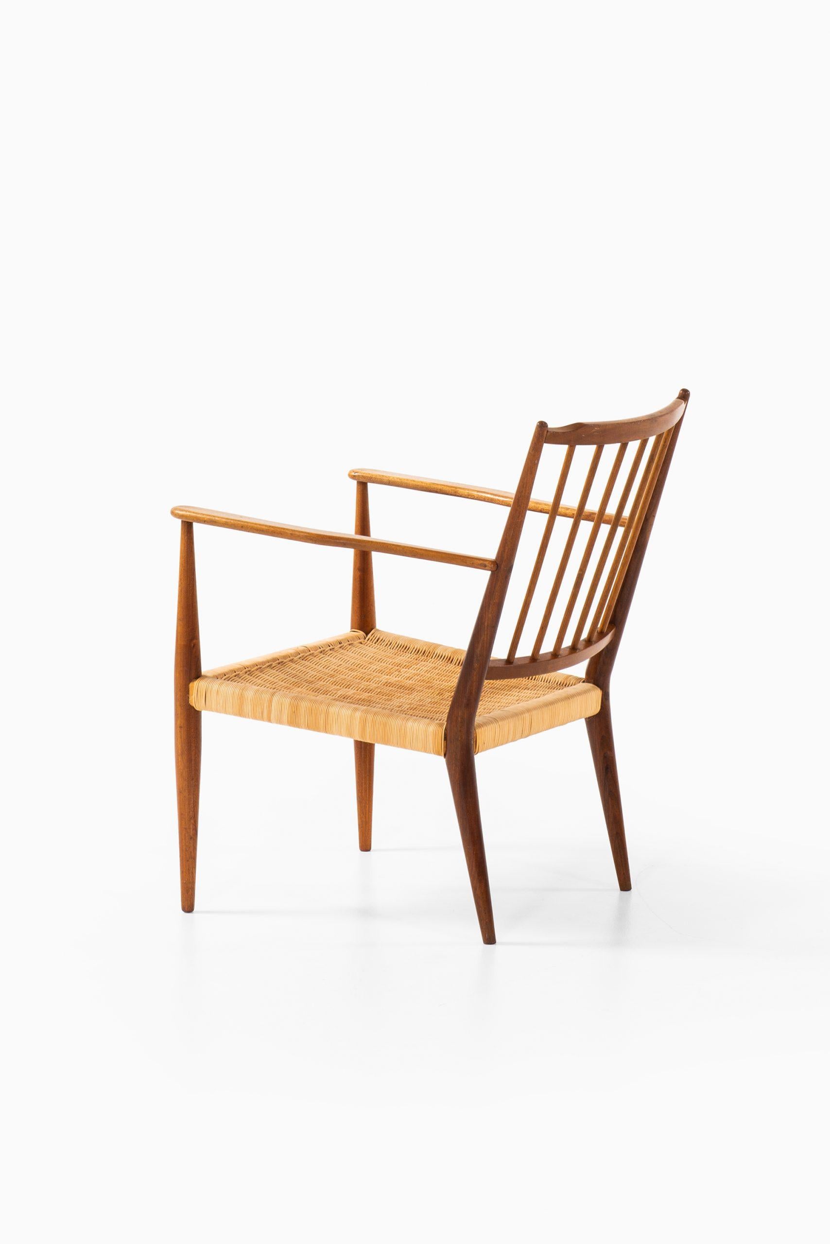 Mahogany Josef Frank Easy Chair Model 508 Produced by Svenskt Tenn in Sweden For Sale