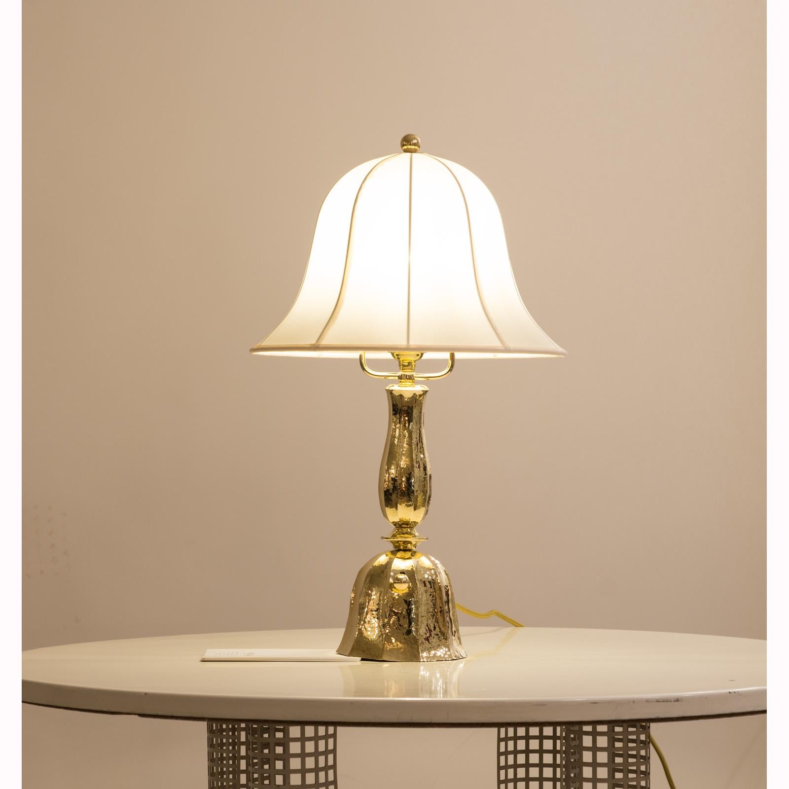 Josef Frank Fabric /Josef Hoffmann Wiener Werkstaette Table Lamp, Re-Edition For Sale 2