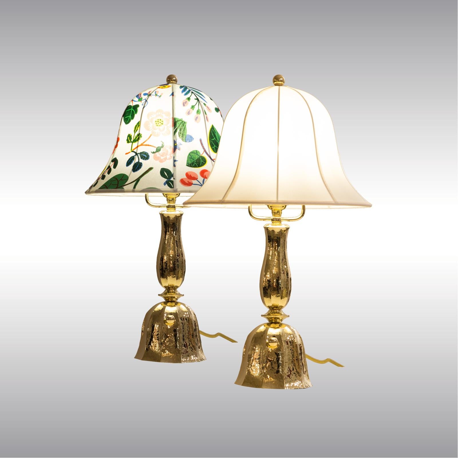 Art Deco Josef Frank Fabric /Josef Hoffmann Wiener Werkstaette Table Lamp, Re-Edition For Sale