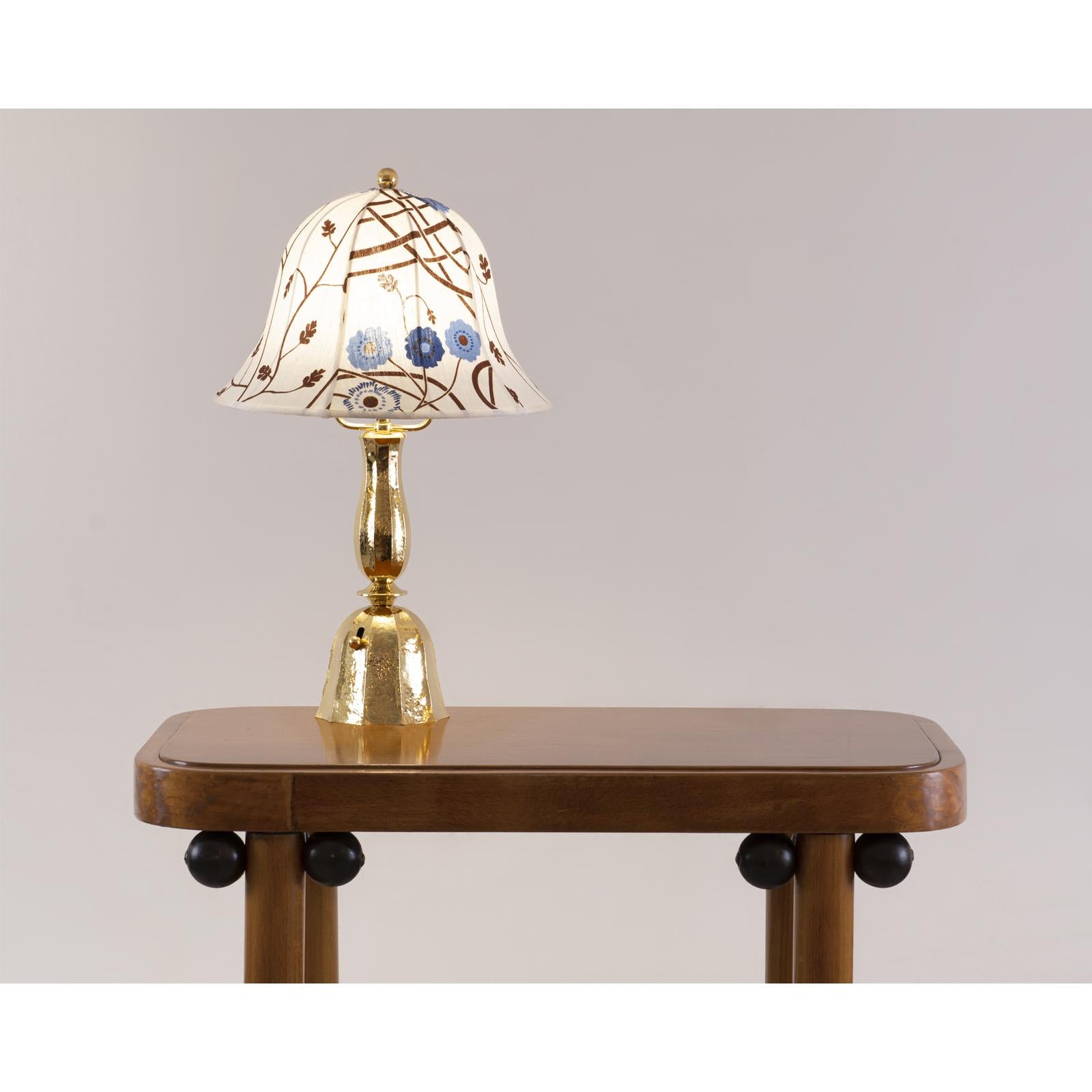 Josef Frank Fabric /Josef Hoffmann Wiener Werkstaette Table Lamp, Re-Edition In New Condition For Sale In Vienna, AT
