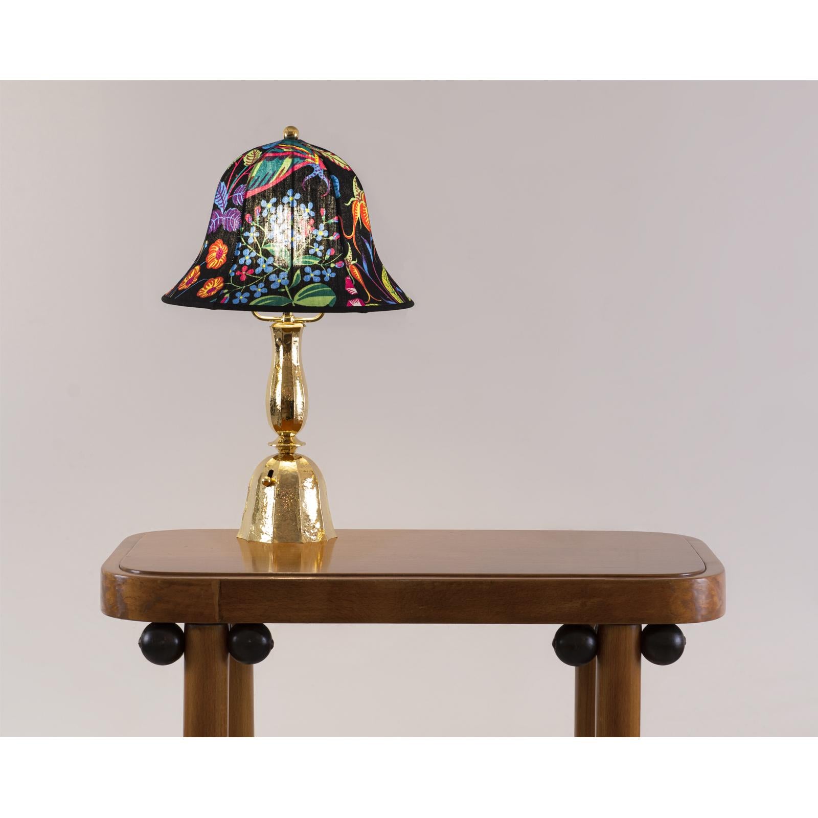 Contemporary Josef Frank Fabric /Josef Hoffmann Wiener Werkstaette Table Lamp, Re-Edition For Sale