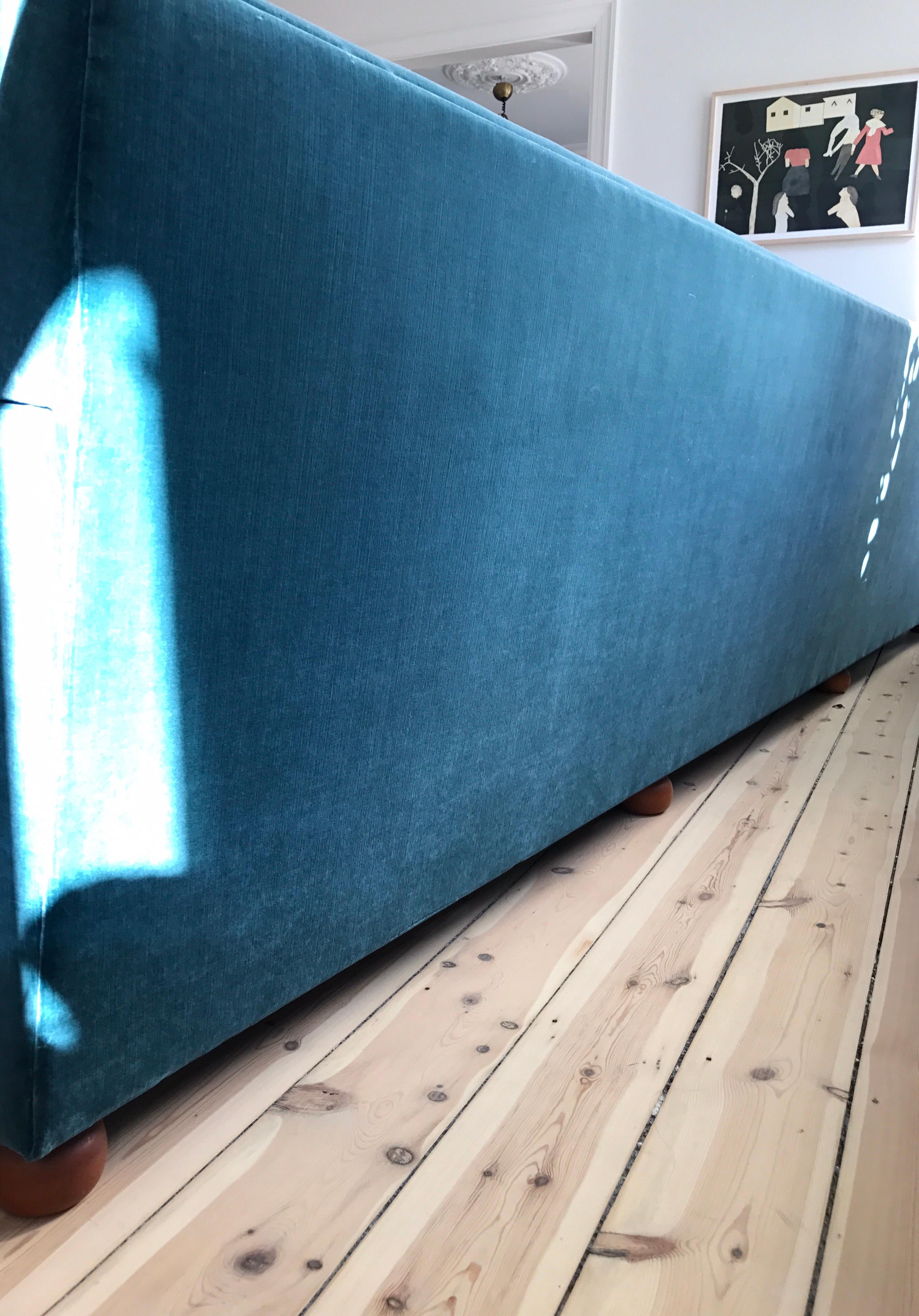 Mid-20th Century Josef Frank, Five Seated Sofa, Velvet, Seven Shades Velvet For Sale
