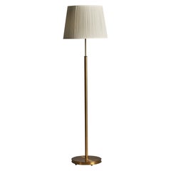 Josef Frank, Floor Lamp, Brass, Fabric, Sweden, 1940s