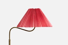 Josef Frank, Lampada da terra, ottone, tessuto, Svezia, anni '1950