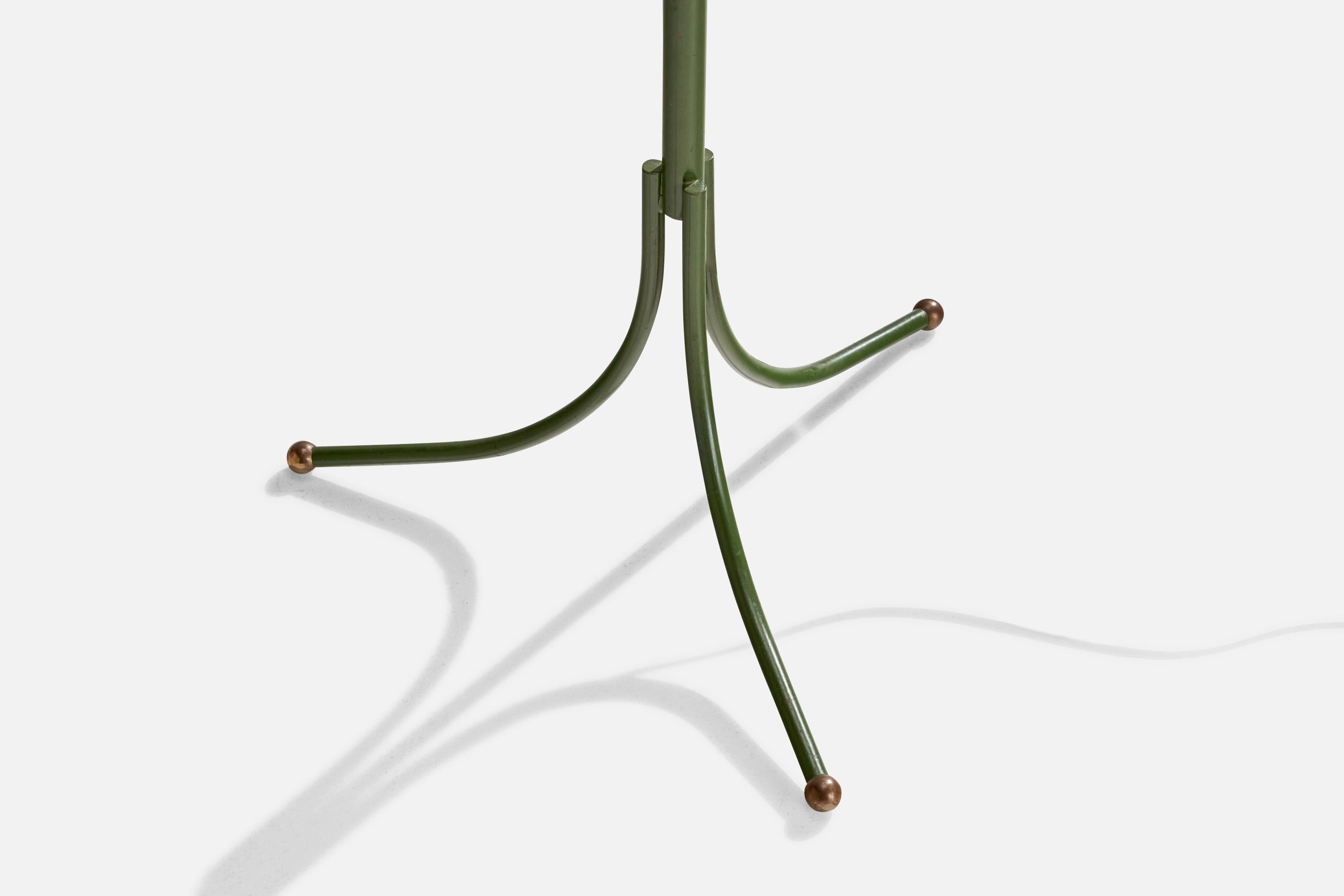 Milieu du XXe siècle Josef Frank, lampadaire, laiton, métal, tissu, Suède, années 1950 en vente