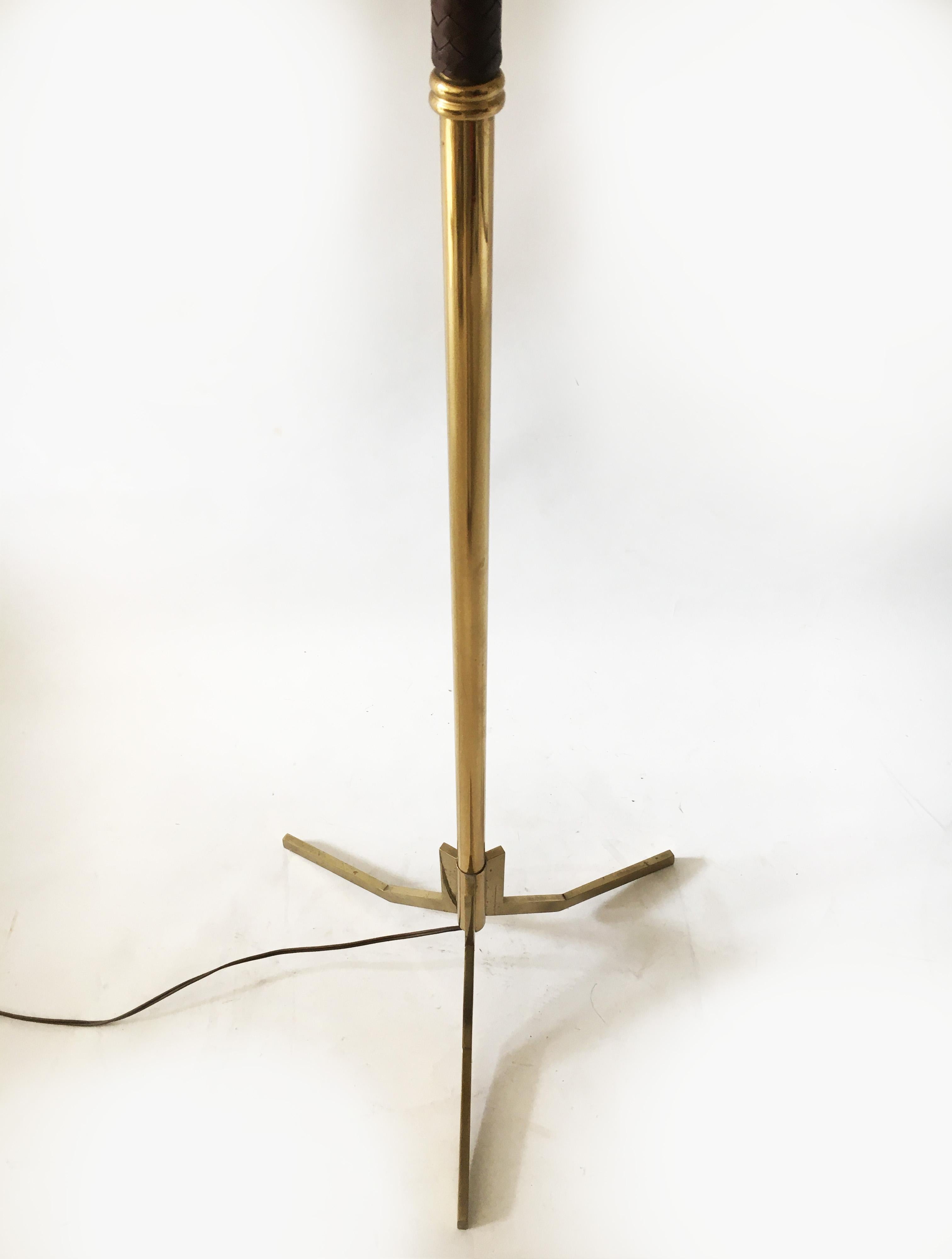 Brass Josef Frank Floor Lamp J.T. Kalmar, Austria, 1950s For Sale
