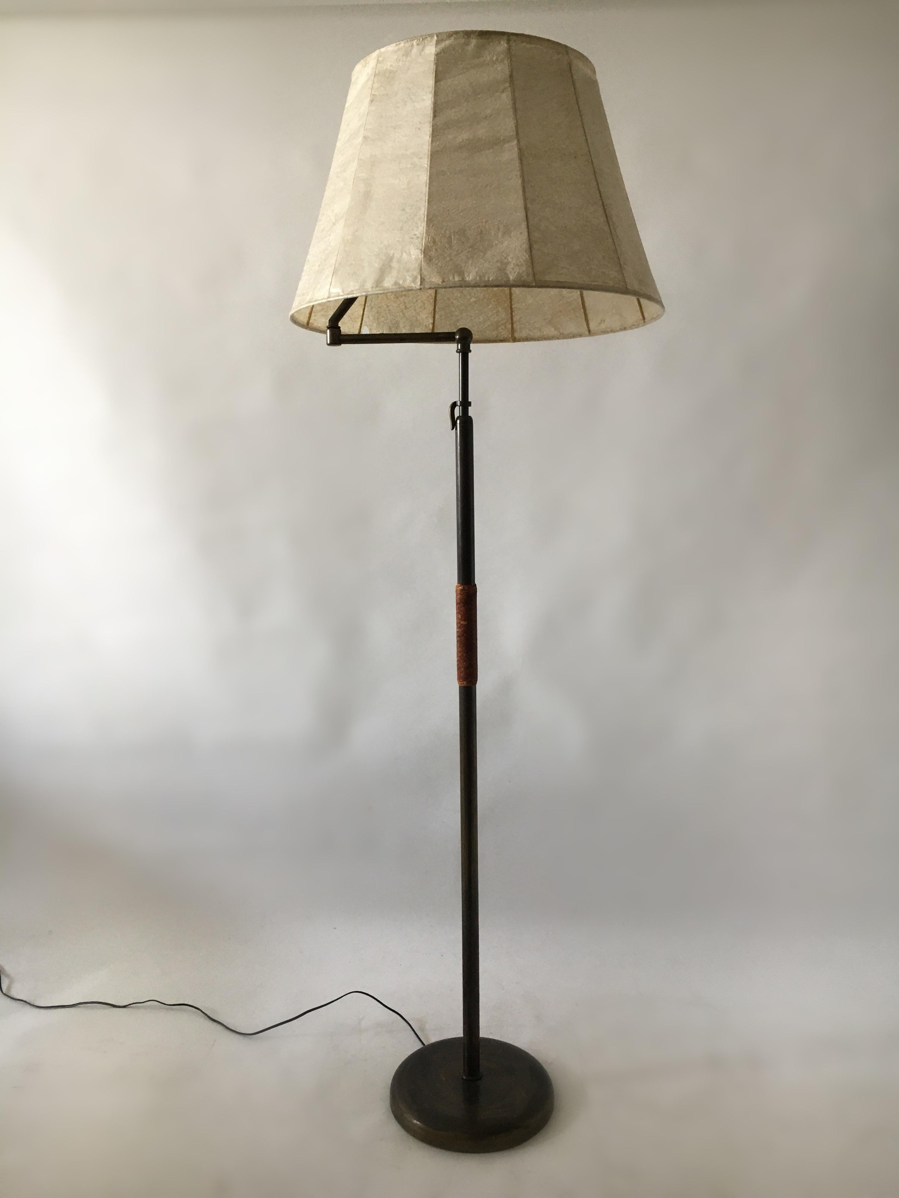 Josef Frank floor lamp model 'Neolift' J.T. Kalmar, Austria, 1930s.