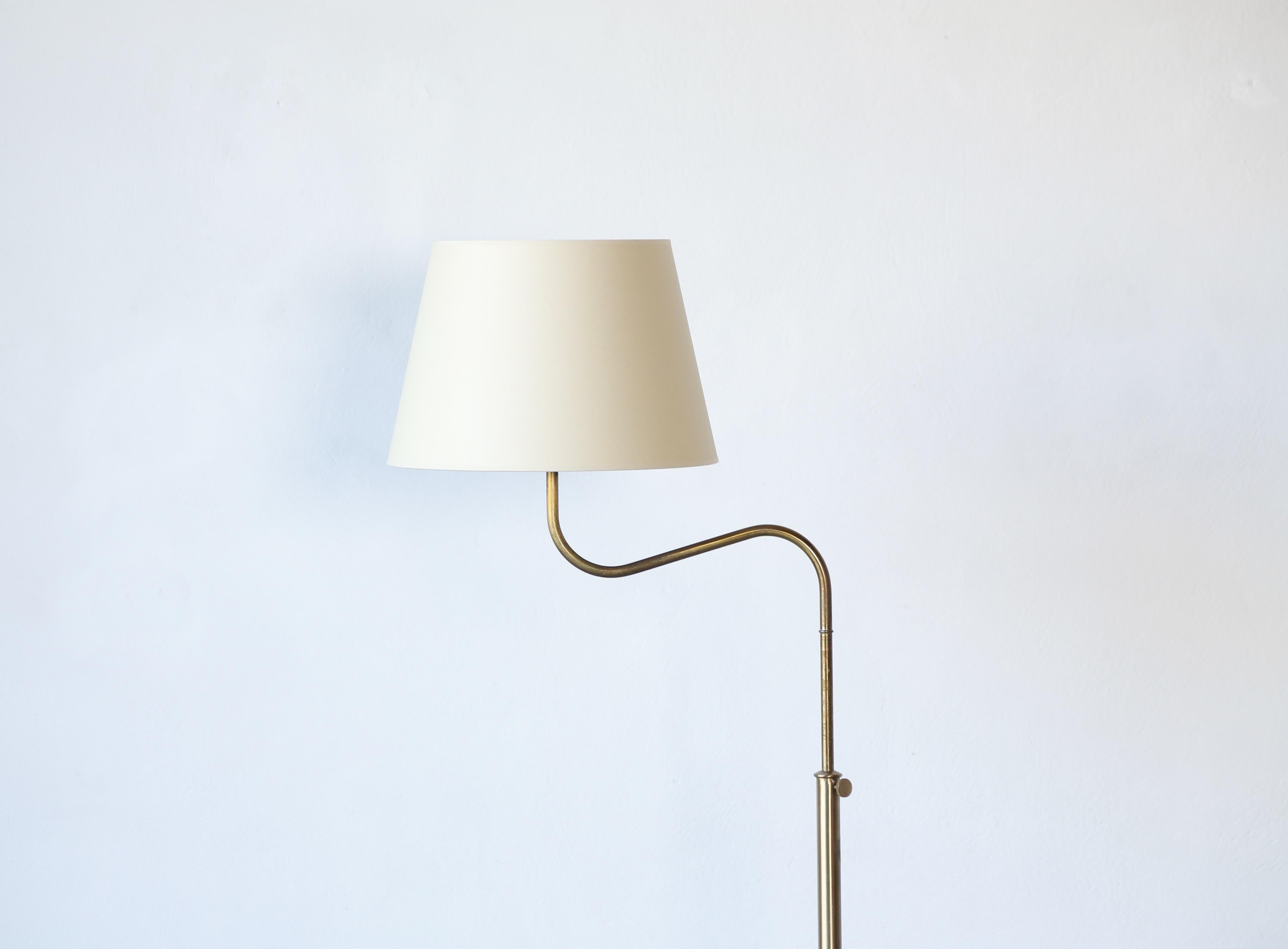 Scandinavian Modern Josef Frank Floor Lamp Model No. 2568, Sweden, 1950s For Sale