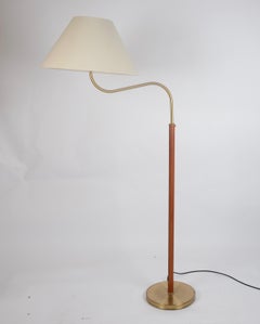 Josef Frank, Floor Lamps "G 2368", Leather and Brass, Firma Svenskt Tenn