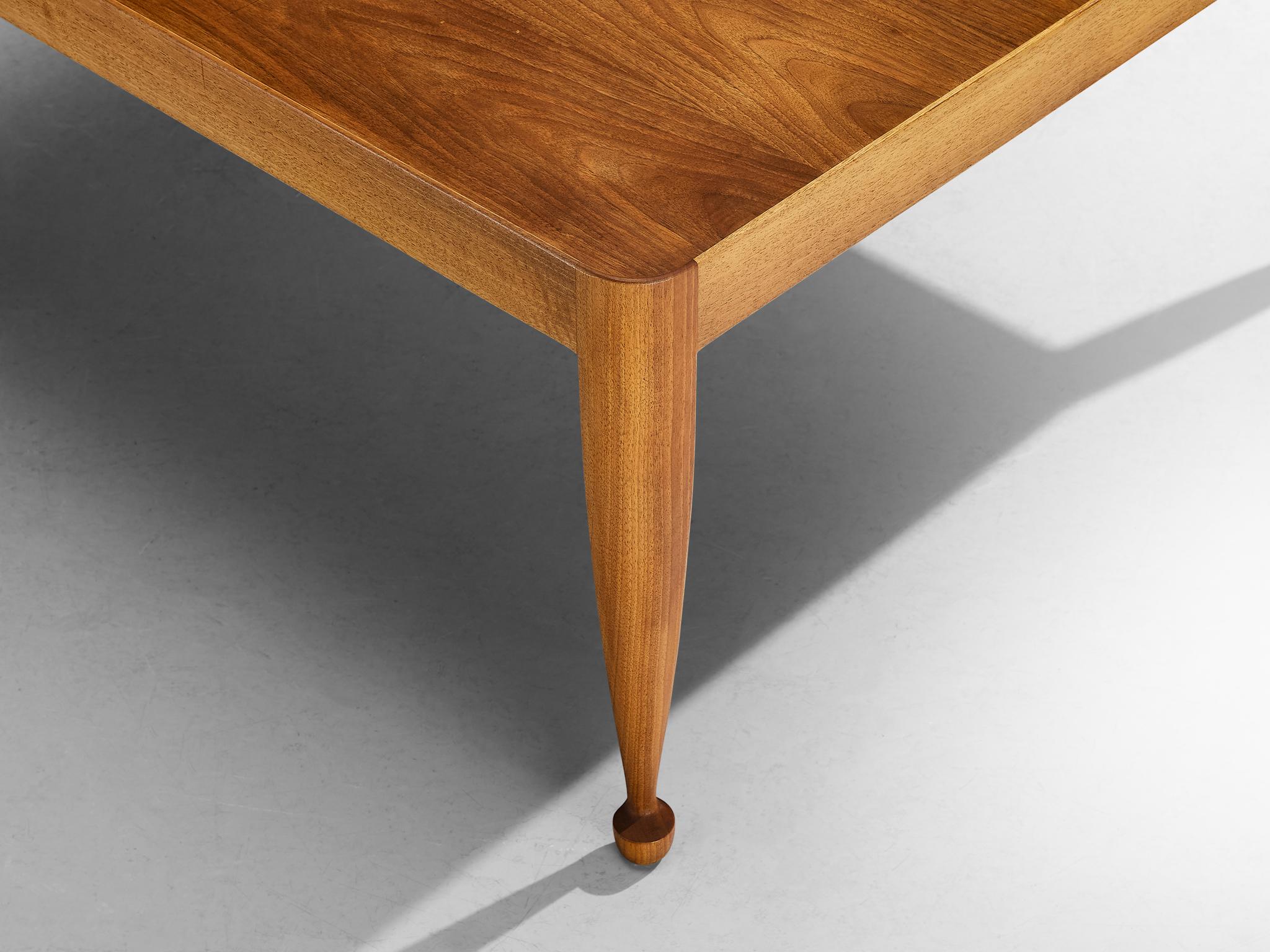 Scandinavian Modern Josef Frank for Svenskt Tenn 'Diplomat' Square Coffee Table in Mahogany For Sale