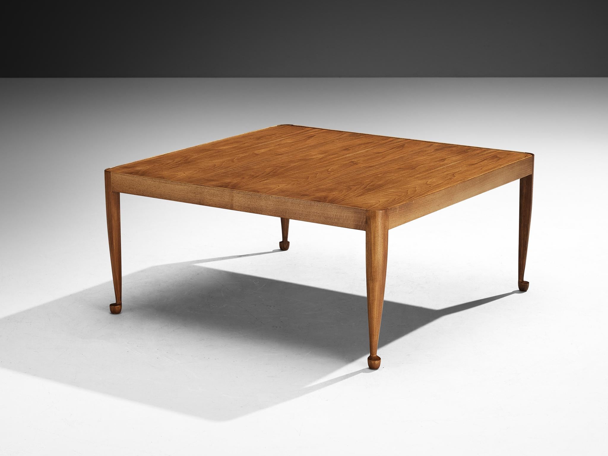 Swedish Josef Frank for Svenskt Tenn 'Diplomat' Square Coffee Table in Mahogany For Sale