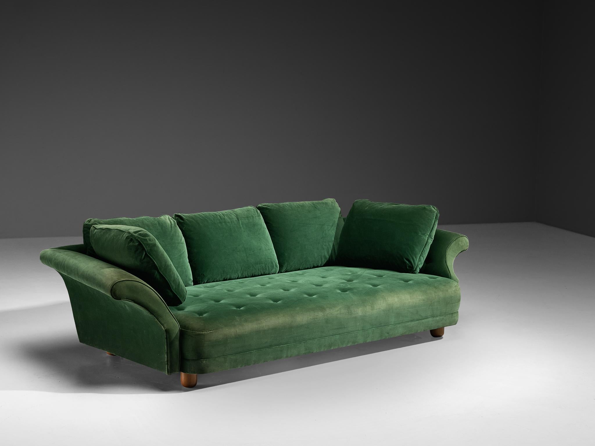 Josef Frank for Svenskt Tenn 'Liljevalchs' Sofa in Green Fabric 6