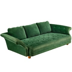 Josef Frank for Svenskt Tenn 'Liljevalchs' Sofa in Green Fabric