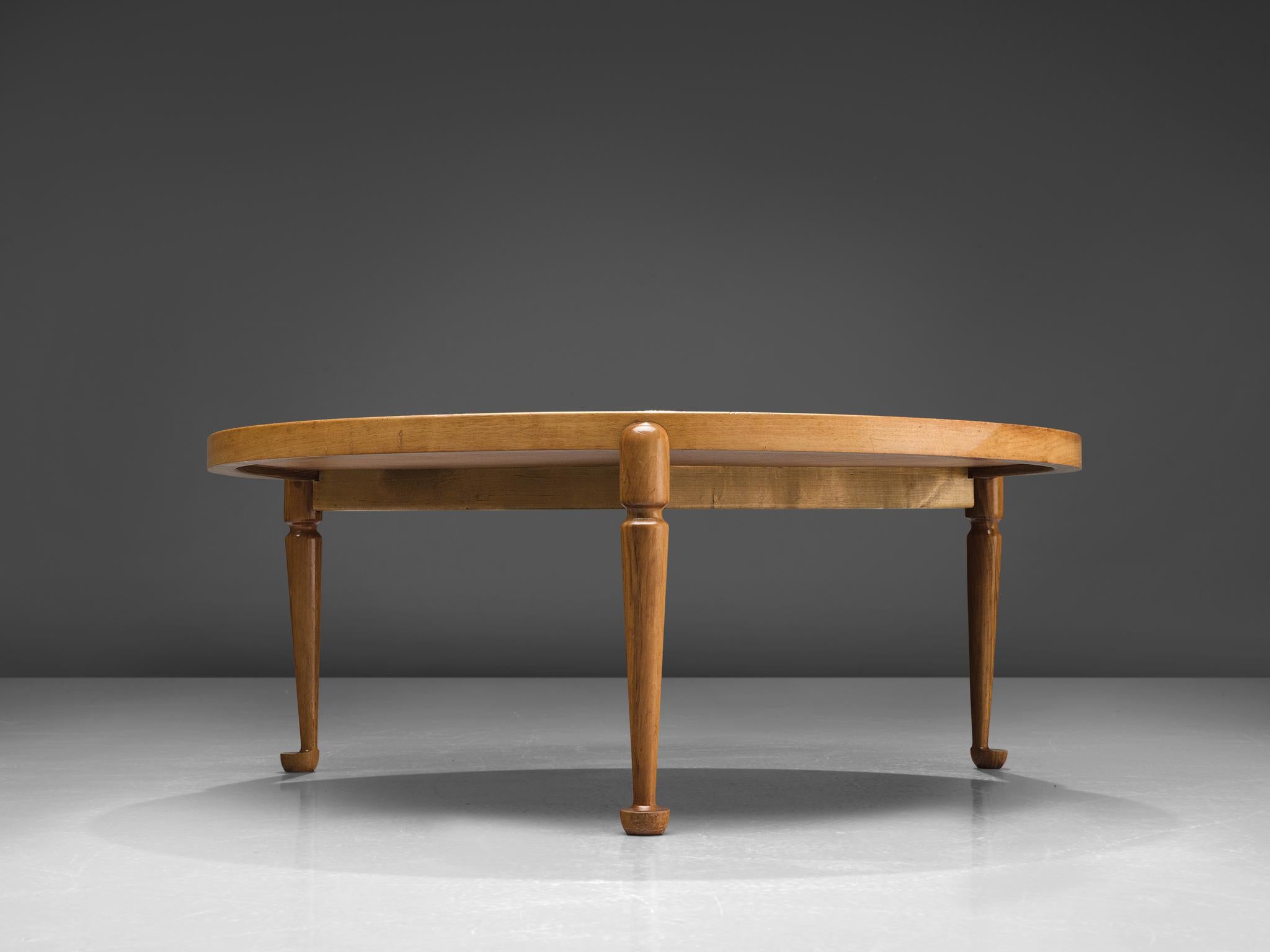 Scandinavian Modern Josef Frank for Svenskt Tenn 'Model 2139' Coffee Table in Walnut and Burl