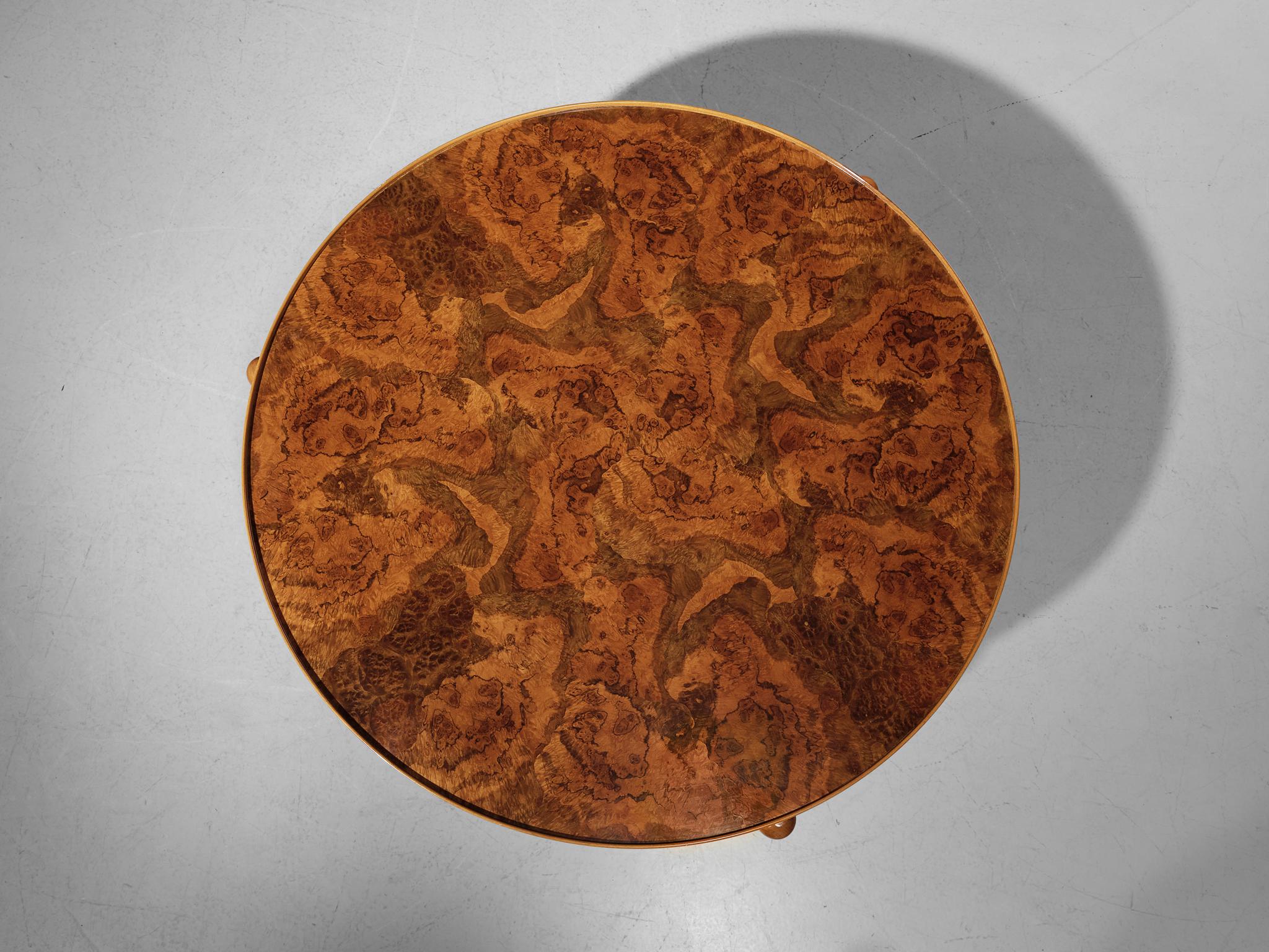 Mid-Century Modern Josef Frank for Svenskt Tenn 'Model 2139' Coffee Table in Walnut Burl