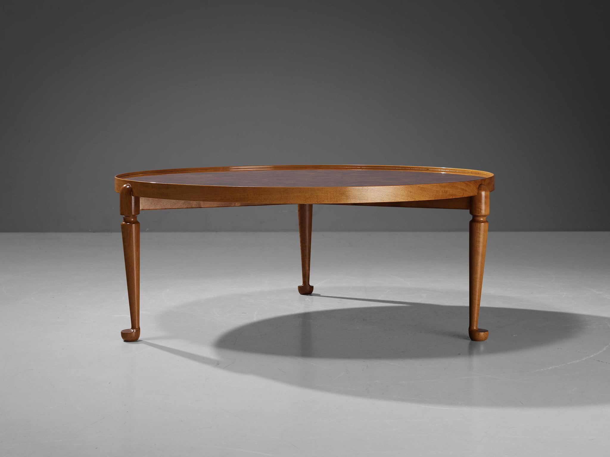 Mid-20th Century Josef Frank for Svenskt Tenn 'Model 2139' Coffee Table in Walnut Burl