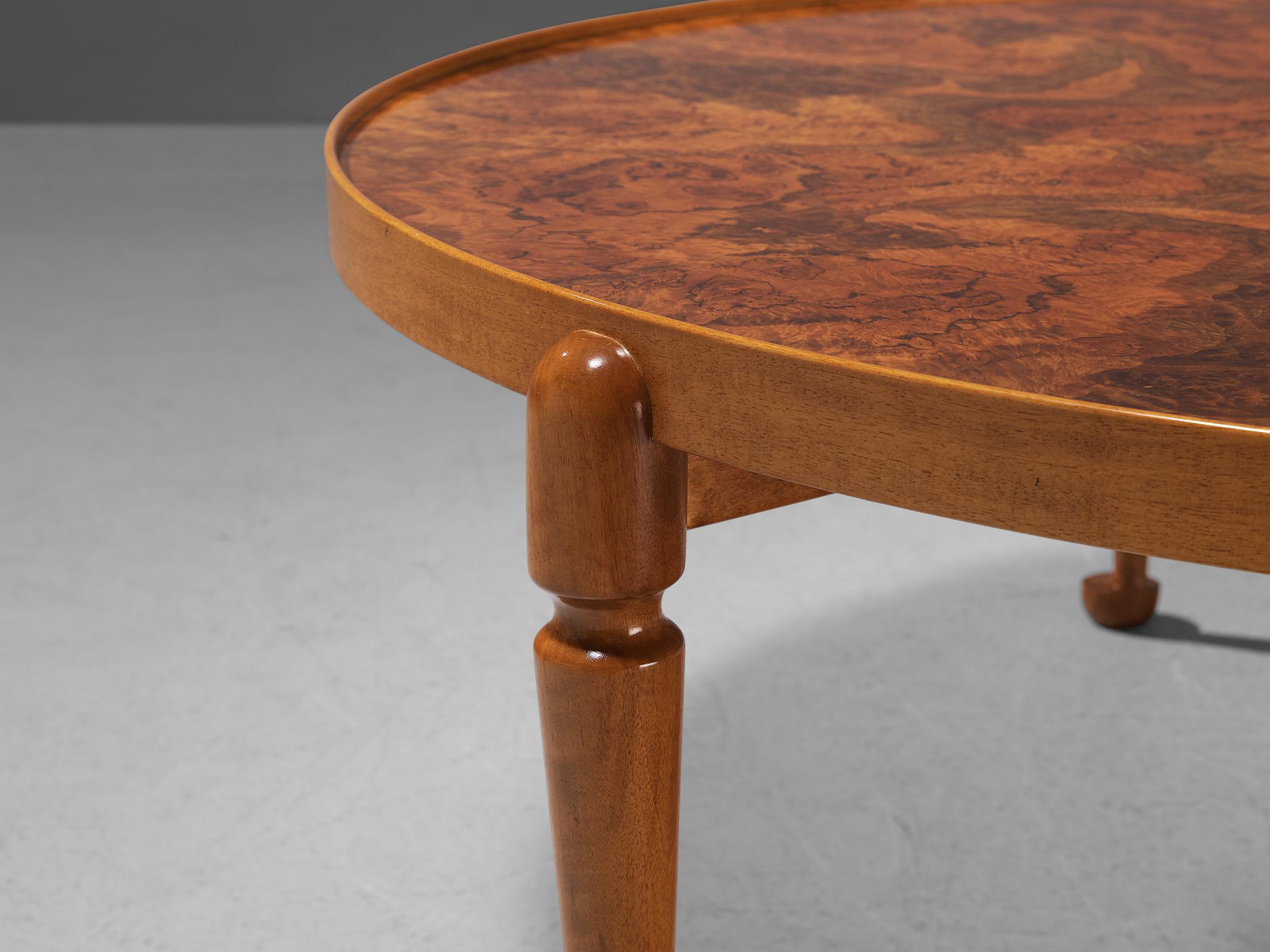 Josef Frank for Svenskt Tenn 'Model 2139' Coffee Table in Walnut Burl 2