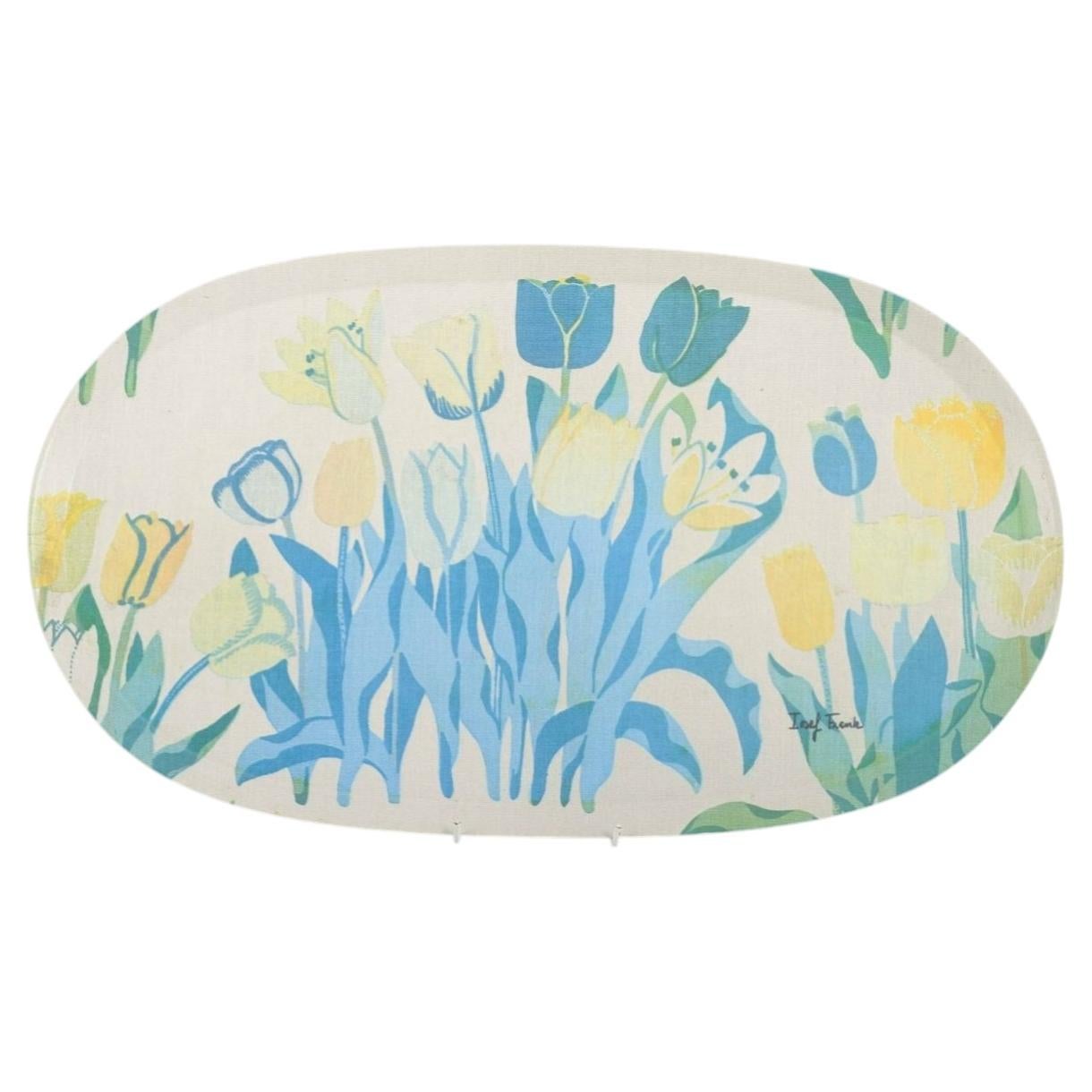 Josef Frank for Svenskt Tenn. Oval serving tray in molded wood with floral motif For Sale