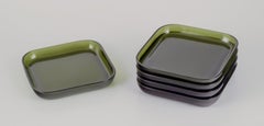 Josef Frank para Svenskt Tenn / Reijmyre, Suecia. Juego de cinco platos en vidrio artístico