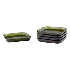 Josef Frank for Svenskt Tenn / Reijmyre, Sweden. Set of five plates in art glass