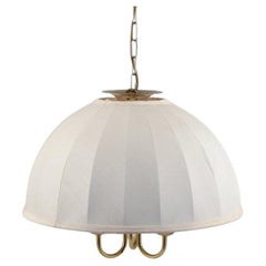 Used Josef Frank for "Svenskt Tenn" (Swedish Tin). Ceiling Lamp in Metal and Fabric. 