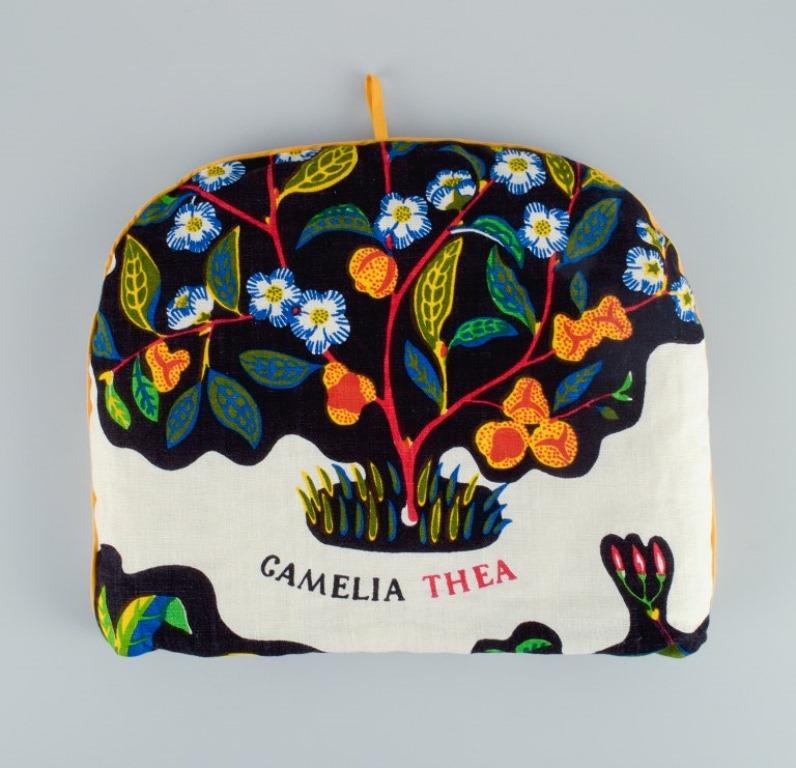Josef Frank for Svenskt Tenn, Tea Cosy with Motif of Cocoa Beans and Camellia For Sale 1