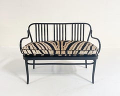 Josef Frank for Thonet Bentwood Bench with Zebra Hide Cushion