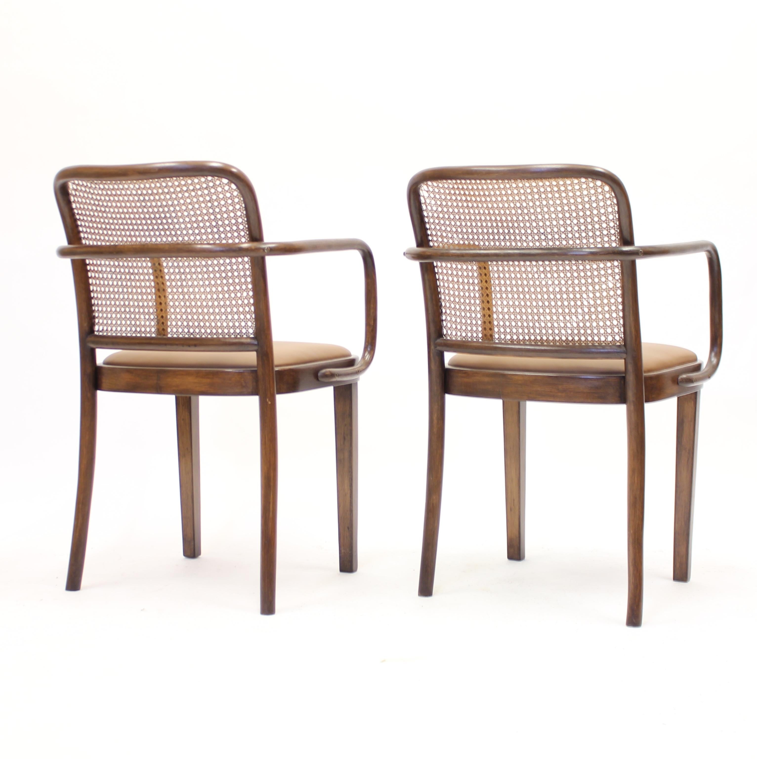 Josef Frank/Josef Hoffmannn, Pair of Armchairs Model A 811/1 F for Thonet, 1930s 5