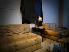 Josef Frank J.T. Kalmar Brass Bamboo Table Lamp 'Tisch-Überall', 1940s, Austria