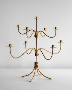 Josef Frank, grand candélabre réglable en laiton pour Svenskt Tenn, suédois moderne