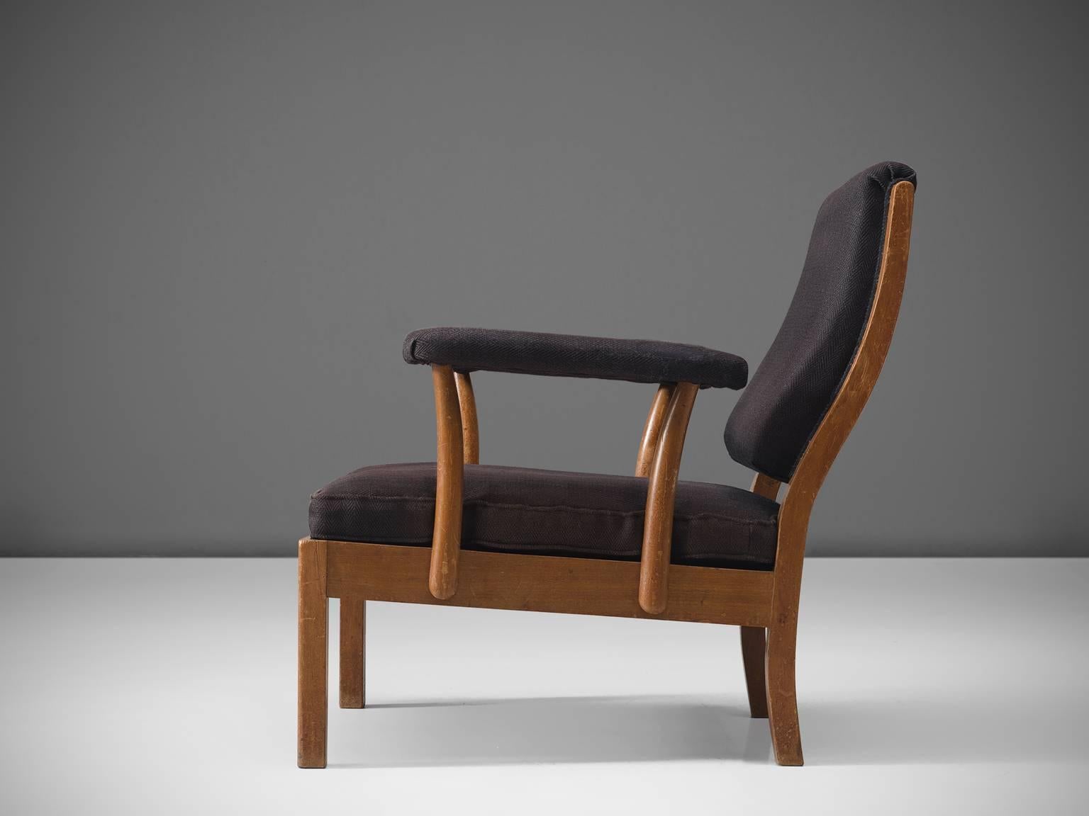 Josef Frank Lounge Chair in Mahogany, circa 1934 In Good Condition In Waalwijk, NL