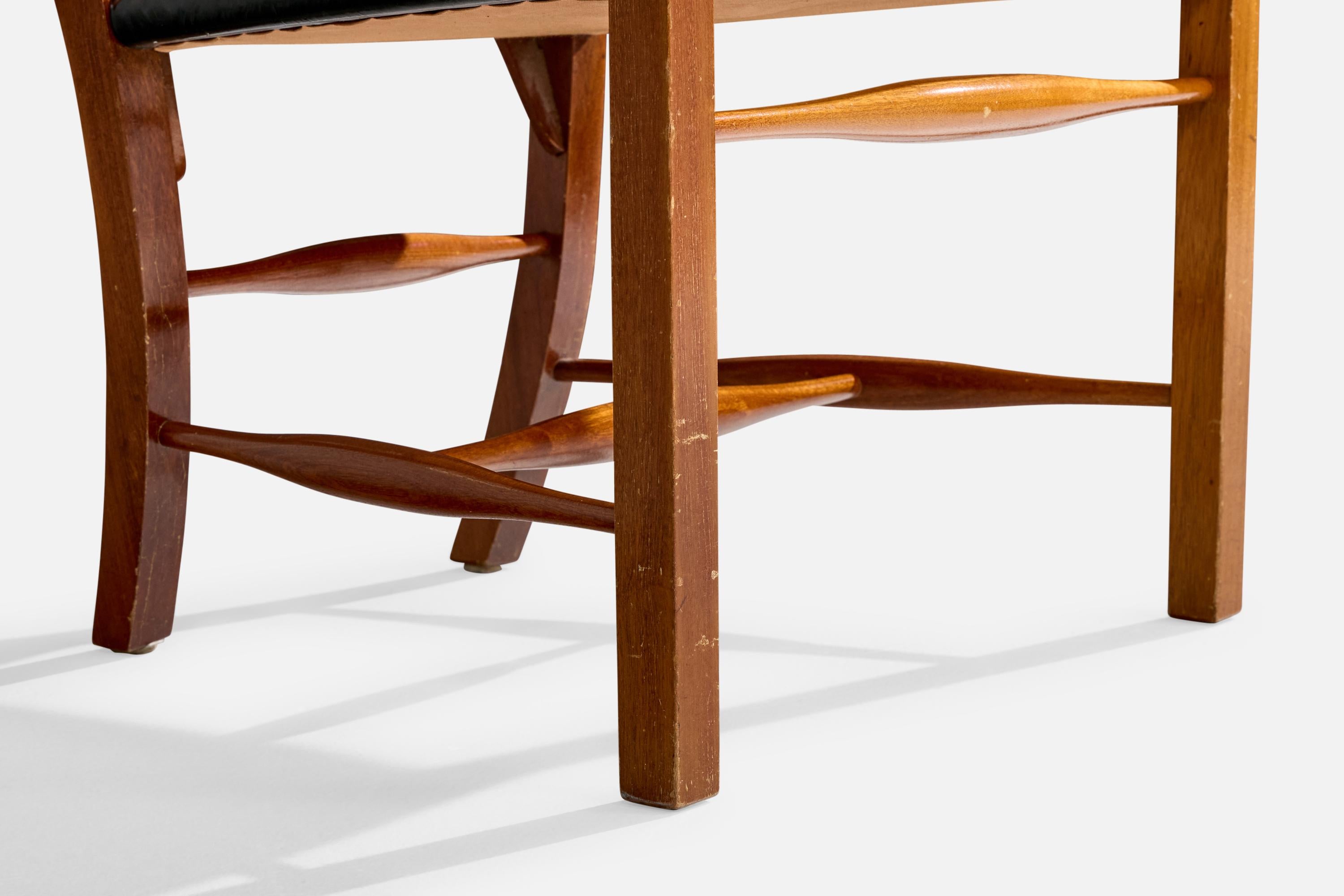 Josef Frank, chaise longue, acajou, similicuir, Suède, années 1950 en vente 4
