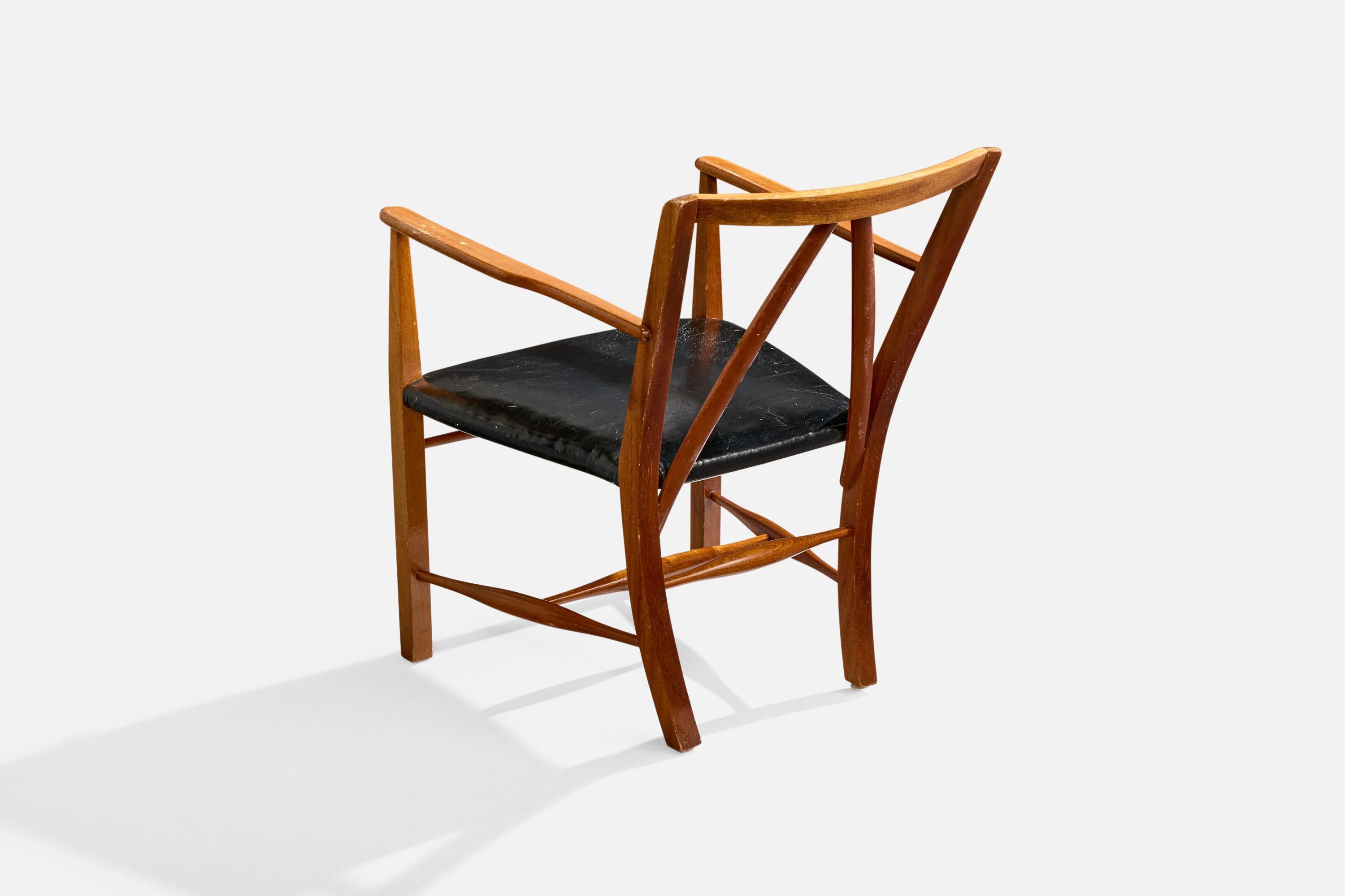 Josef Frank, chaise longue, acajou, similicuir, Suède, années 1950 Bon état - En vente à High Point, NC
