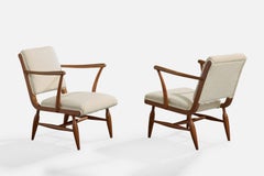 Josef Frank, chaises longues, acajou, tissu, Suède, années 1940