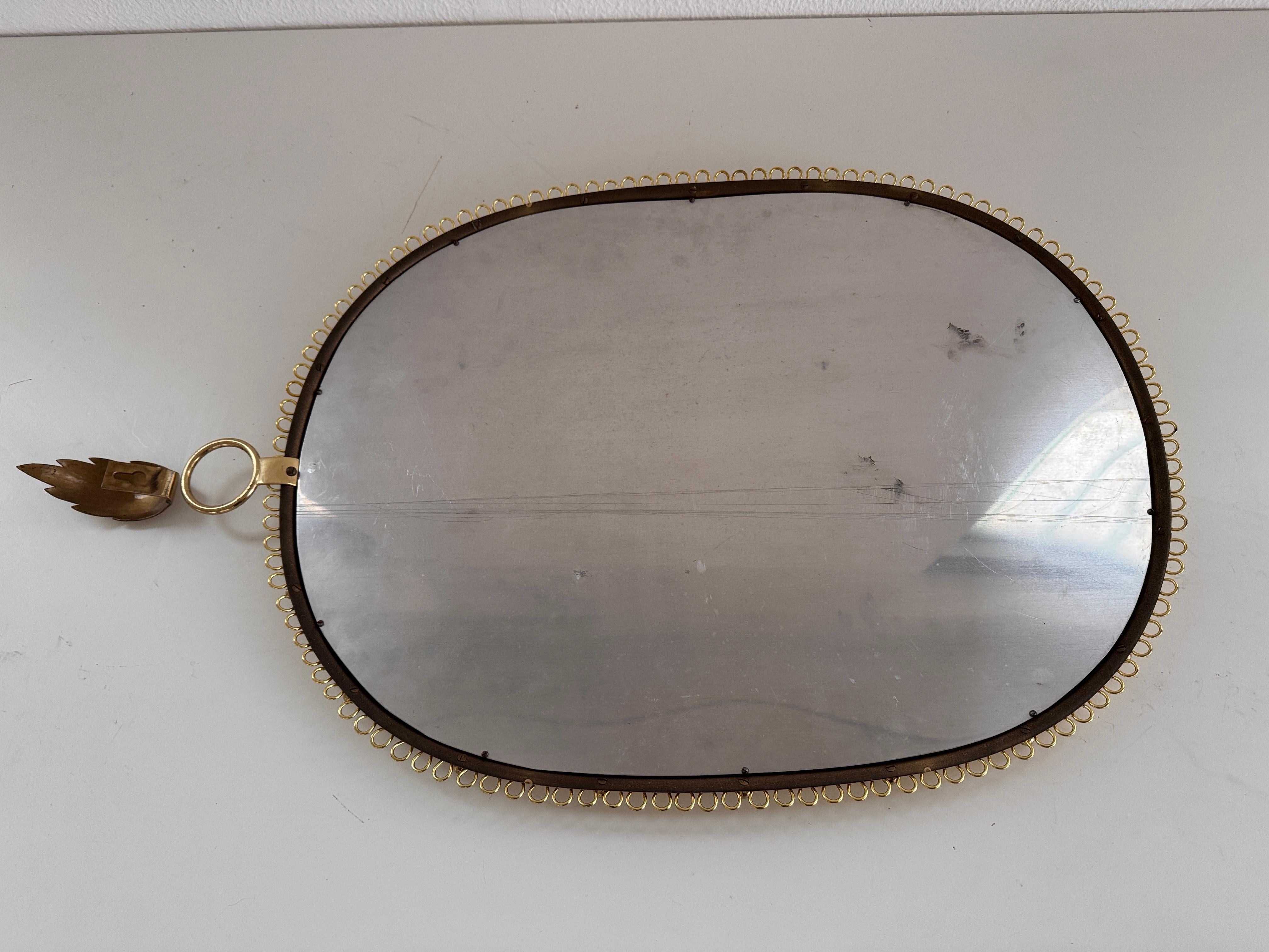 Josef Frank, grande specchio da parete di metà secolo in ottone per Svenskt Tenn, anni '60 in vendita 4